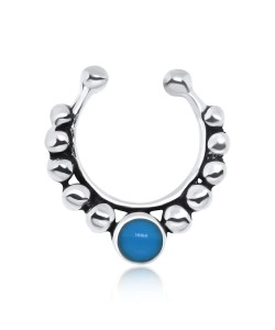 Turquoise Shape Septum Clip Ring STCR-30